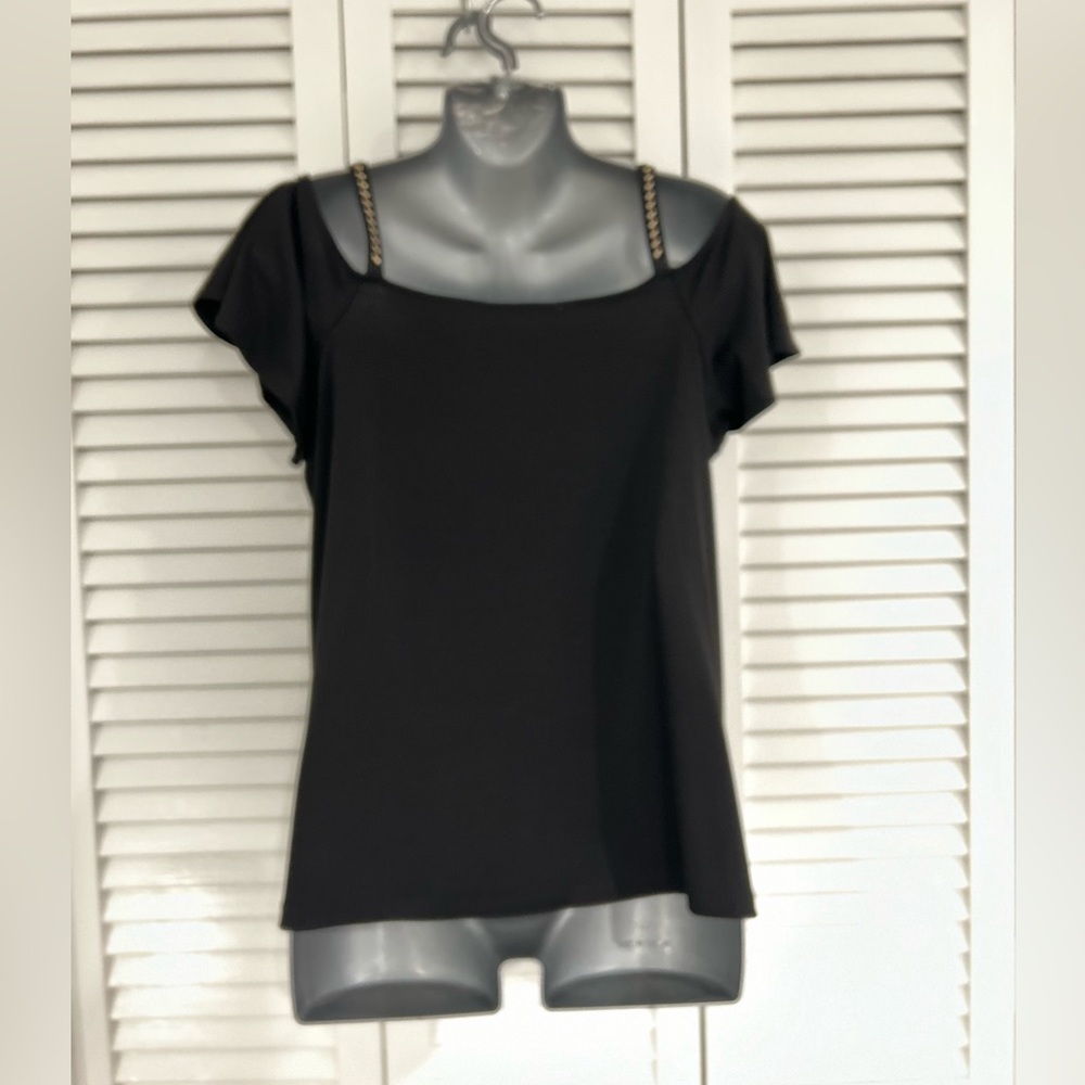 Michael Michael Kors cold shoulder top with studded straps- petite Large UEC - Picture 5 of 5
